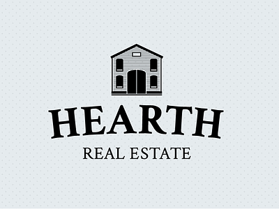 HEARTH barn branding crimson text icon illustration logo type