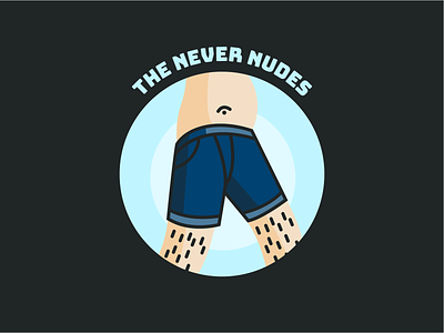 Fantasy Football Season: The Never Nudes arrested development badge fantasy football illustration jean shorts jorts never nude