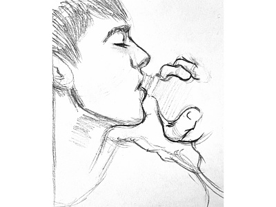 Good Sip bottle design digital drawing drink eyes face hair illustration logo pencil portrait sip sketch
