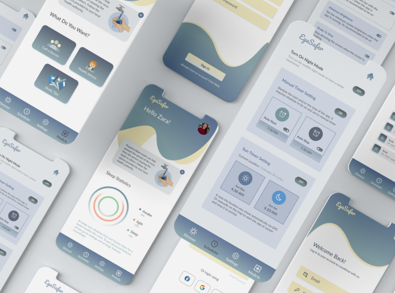 EyeSafer Eye Protection App by Livahul Hamna on Dribbble