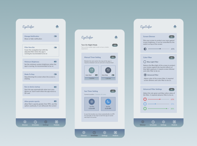 Eye Protection app by Livahul Hamna on Dribbble