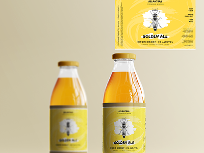 Honey bottle label design by me branding design graphic design illustration vector
