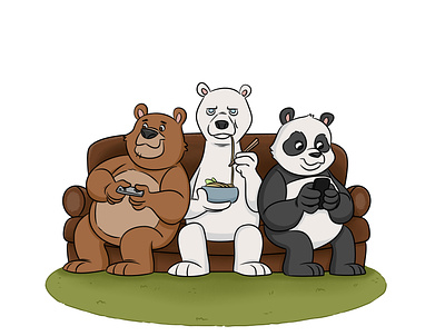We Bare Bears art bears character design drawing illustration