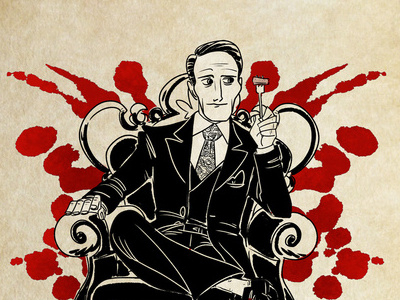 Dr. Lecter hannibal hannibal lecter illustration poster