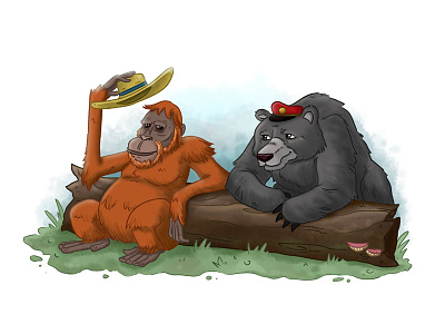 Tale Spin ape baloo bear cartoon disney friends king louie tale spin