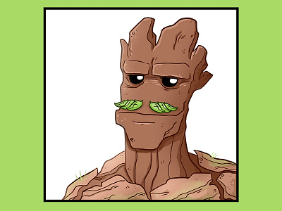 The Botany Stache groot guardians of the galaxy i am groot marvel movember mustache