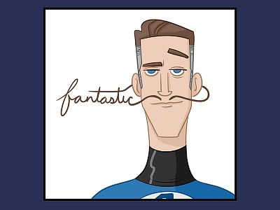 The Flexible Stache comics fantastic fantastic four marvel movember mr. fantastic mustache stache