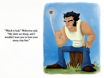 Wolverine Golden Book butterfly childrens books comics kid lit marvel wolverine x men