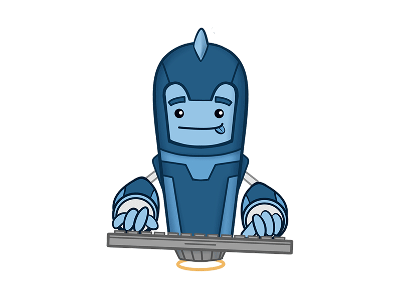Robot Typing Gif