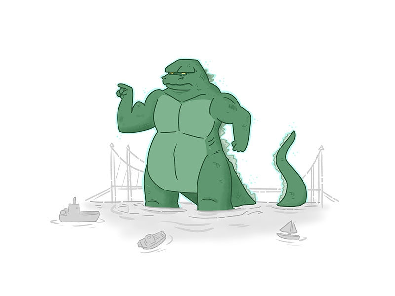 Dribbble - godzilla.jpg by Austin Light