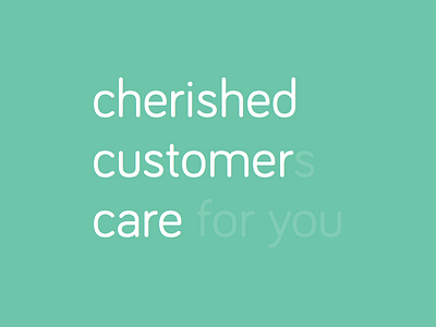 Customer Care colors copy typography