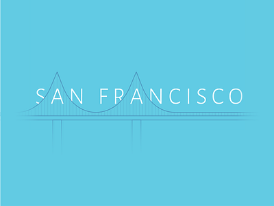 Golden Gate illustration typography