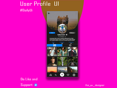 User Profile UI dailyui dailyui003 design graphic design logo ui uidesign uiuxdesign userprofileui