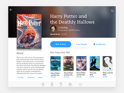 iPad App for Readers & Writers app books e commerce interface ipad store tablet ui ux