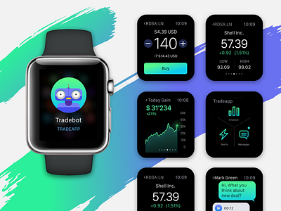 Apple Watch App for traders apple chart creative illustration mobile trading ui ux watch