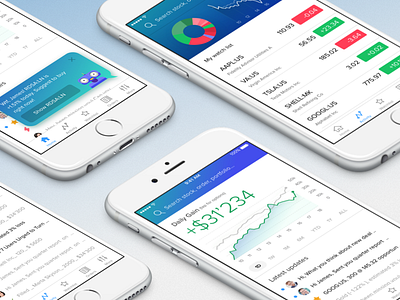 iOs Trading App activity app charts creative design finance iphone mobile trading ui ux watchlist