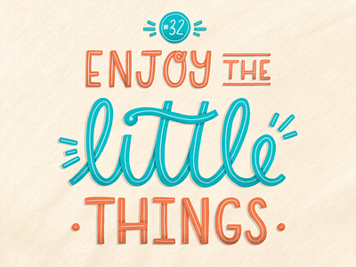 Enjoy the Little Things drawing hand lettering illustration lettering zombie zombieland