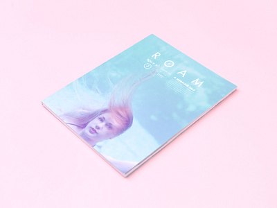 Roam Magazine Cover book cover design layout magazine mermaid pink print purple turquoise