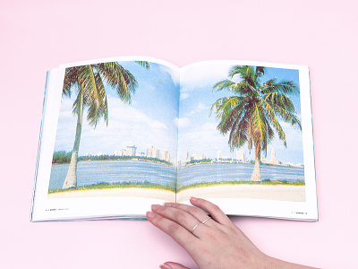 Roam Magazine Spread beach city florida magazine ocean palm tree pink river roam summer travel