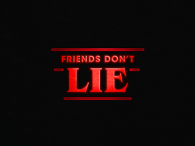Stranger Things: Friends Don't Lie eleven opening sequence photoshop stranger things texture type typography