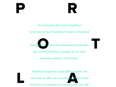 Founding Friends Email editorial overlay typography