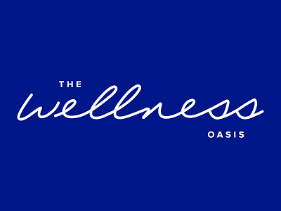 Wellness Oasis Logo handdrawn logo monowieght script