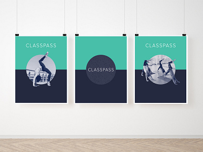ClassPass Posters colorblocking photography posters print texture