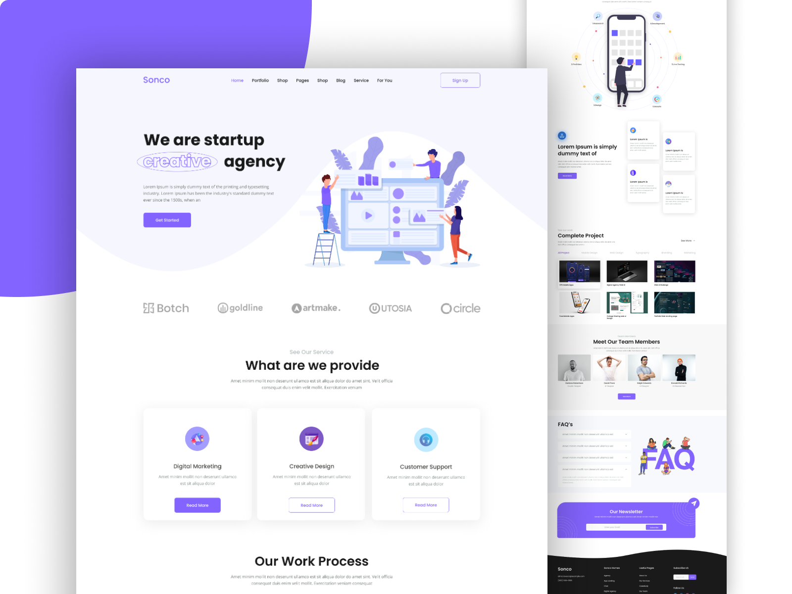 Startup Creative Digital Agency Web UI Design by Asraful Islam Hanif on ...