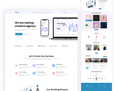 Startup  Digital Agency Website Design V-2