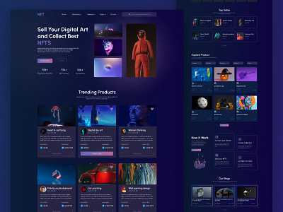 NFT Marketplace Landing Page Design