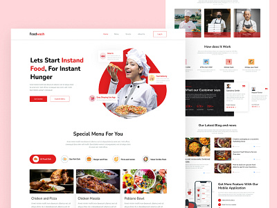 Food Delivery Landing Page Design