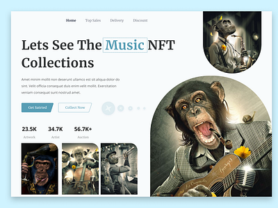 Music NFT Marketplace blockchain complete uiux design creative design crypto design illustration landing page logo nft nft marketplace nft marketplace crypto ui user interface ux web design website website design