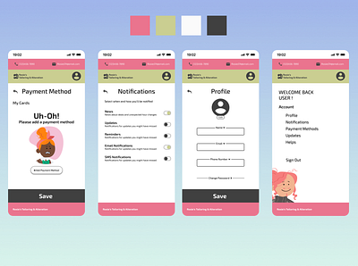 Settings | Mobile design edit illustration ui