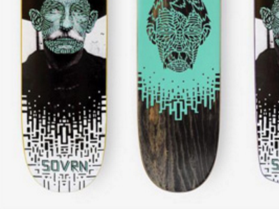 Design | SOVRN Skateboard Decks austin california creative company graphic design los angeles skate skateboard texas