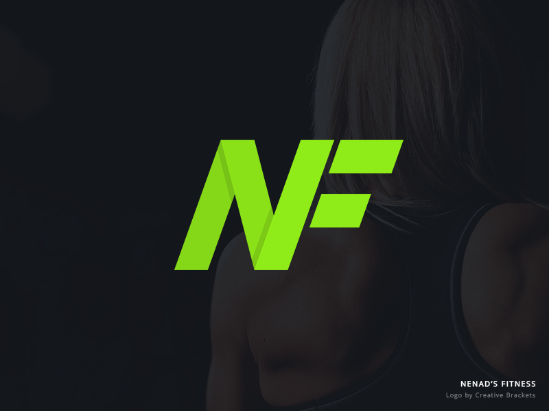 Nenads Fitness Logo fitness logo design nf logo personal trainer sport training