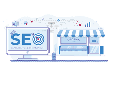 Seo - Search Engine Optimization - Illustration creative creative brackets creativebrackets illustration seo seo agency seo company