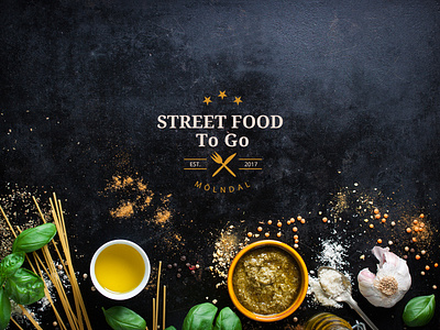 Street Food - Logo creative brackets food logo logo 3d logo design street food