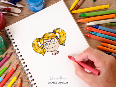 Kids - Illustration boy creative brackets girl illustration kids vector