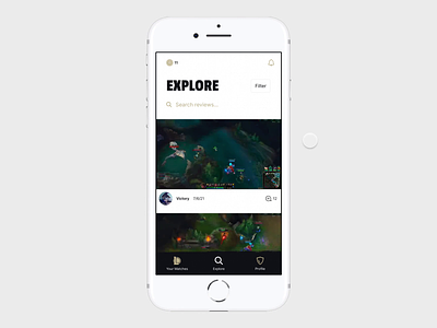 League of Legends app app champions clean computer game figma prototype filter gaming gaming app interaction design ios app league of legends mobile mobile app mobile design prototype video video app video game