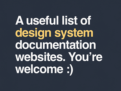 Design system documentation