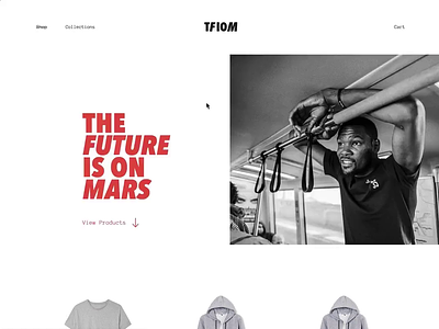 The Future is on Mars animation basketball clean e-commerce ecommerce fashion app minimal shopping sport web animation web design web development website