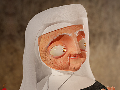 Looking For A Child 3d character cupcakes cute nun old toon