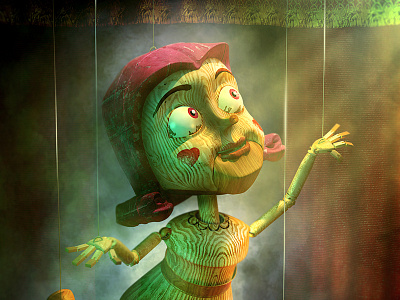Pinocchio Girl 3d dool fantasy girl modeling pinocchio puppet
