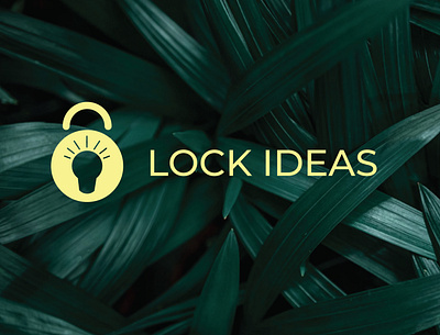 lock ideas : a minimal logo app branding design icon illustration logo logo design vector