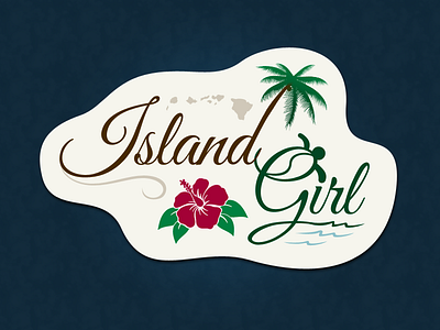 Island Girl girl island sticker sticker mule