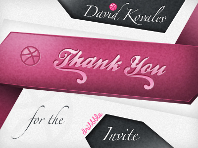 Thank You Dribbble and David Kovalev