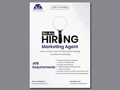 Poster design for hiring employees