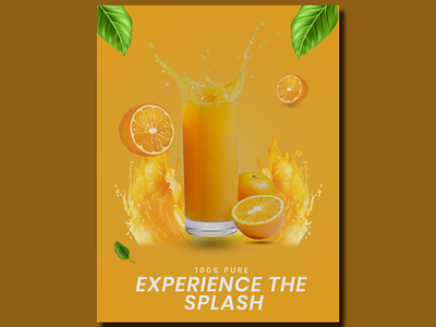 social media ad design for orange juice