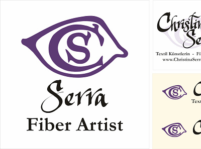 Logo Banner Brand in Progress art artist christina design eye fiber logo serra textile