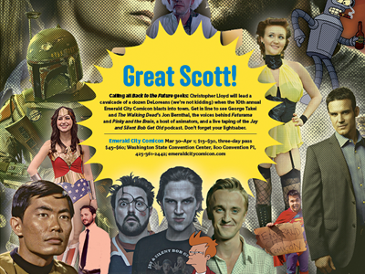 On The Town Department Opener - 2 comicon layout magazine photo illustration seattle met